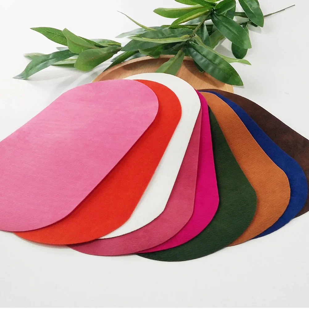 DIY Multicolor Suede Fabric Patch Iron On Patches Repair Elbow Knee Small Patches For Clothes Stickers Sewing Accessories