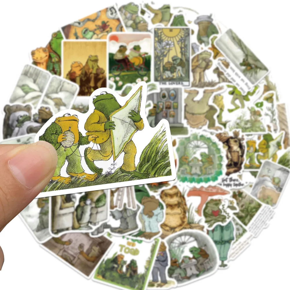 10/30/50PCS Cartoon Frog and Toad Sticker Graffiti Luggage Helmet Car Water Cup Guitar DIY Wall Sticker Toy Decoration Wholesale