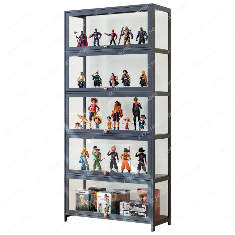 

Hand-Made Display Cabinet Glass Transparent and Dustproof Showcase Lego Toy Acrylic Storage Box Bookcase Shelf