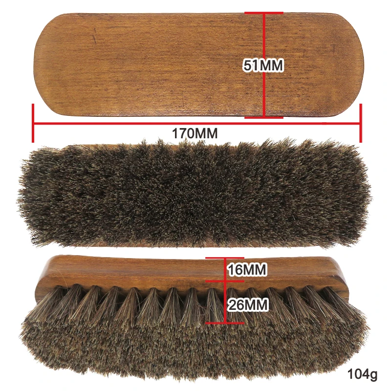 Precisely Sized 170×51×42mm Horsehair Brush for Comprehensive Car Cleaning and Interior Maintenance