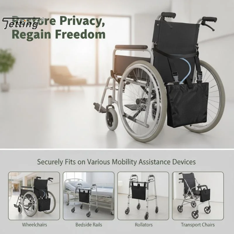 1Pcs Waterproof Oxford Wheelchair Hanging Storage Bag Adjustable Straps Large Capacity For Disabled Seniors Daily Use