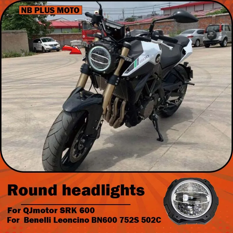 【Premium】For Benelli BN600 752S, SRK600 502C modified headlights, front assemblies, front lights, round headlights, high and l