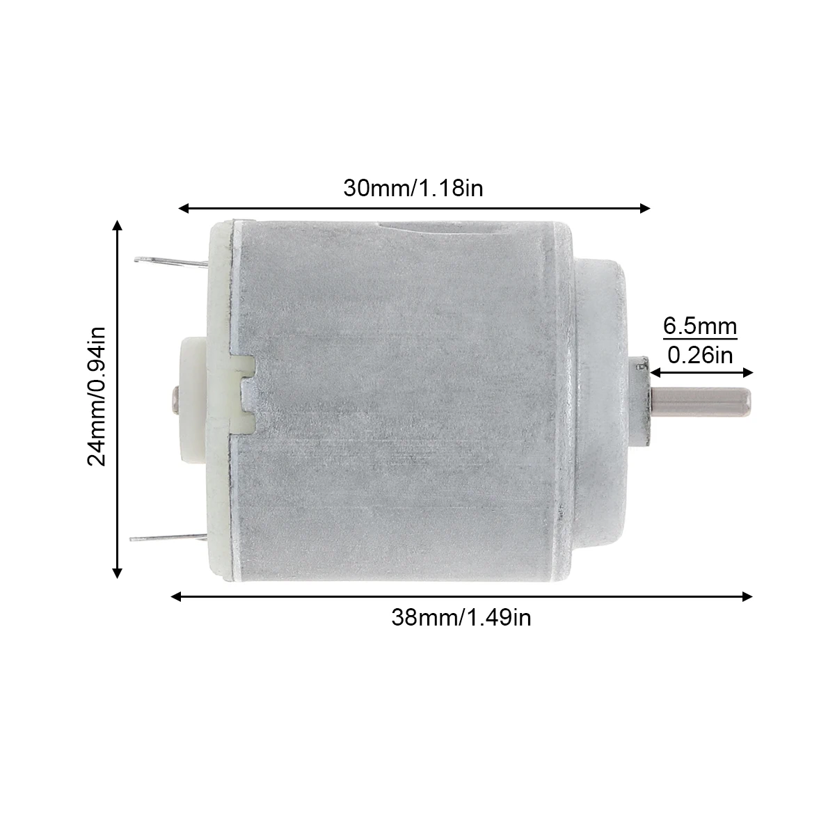 R260 DC Motor Mini Micro Motor Small Toy Motor for DIY Toy Model / Household Appliances with Brass Brush