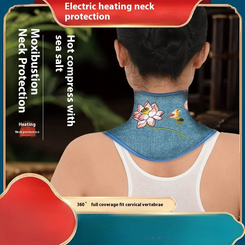 Electric Heating Shoulder Neck Treasure Moxibustion Cervical Hot Compress Physical Therapy Treasure Neck Protection Artifact