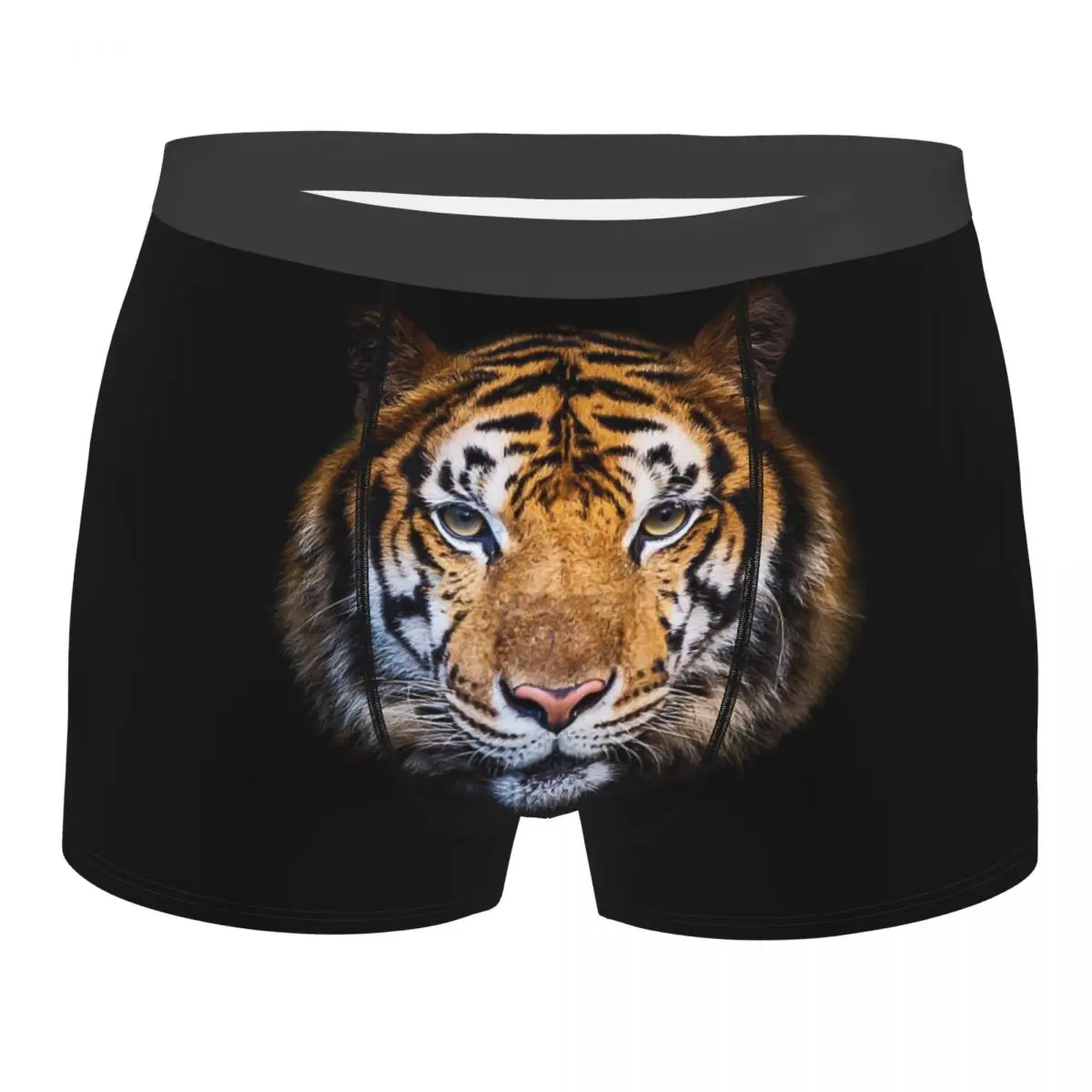 Men\'s Bengal Tiger Animal Boxer Briefs Shorts Panties Breathable Underwear Homme Fashion Plus Size Underpants