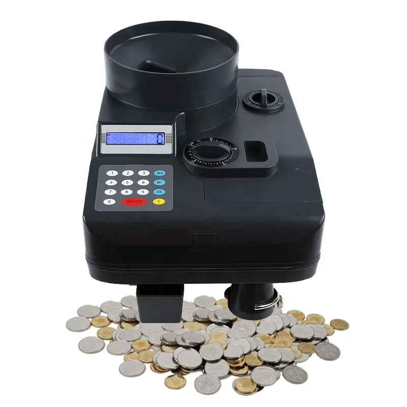 CS-8500-3 2300 Speed Electronic Digital Coin Counter Machine Automatic Amusement Park Indoor Coin Counting Device