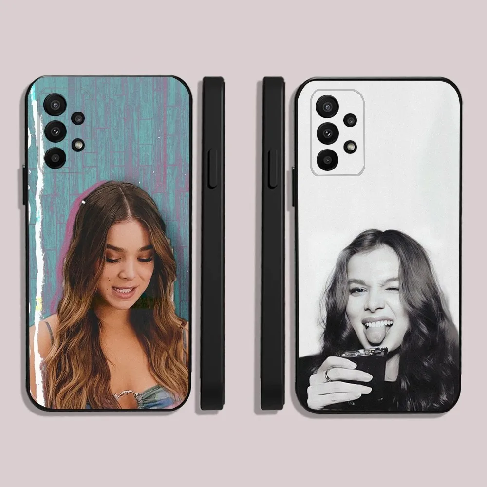 

H-Hailee S-Steinfeld Phone Case For Samsung S24,23,22,30,21,10,9,Ultra,Plus,Lite,FE,5G Black Soft Case