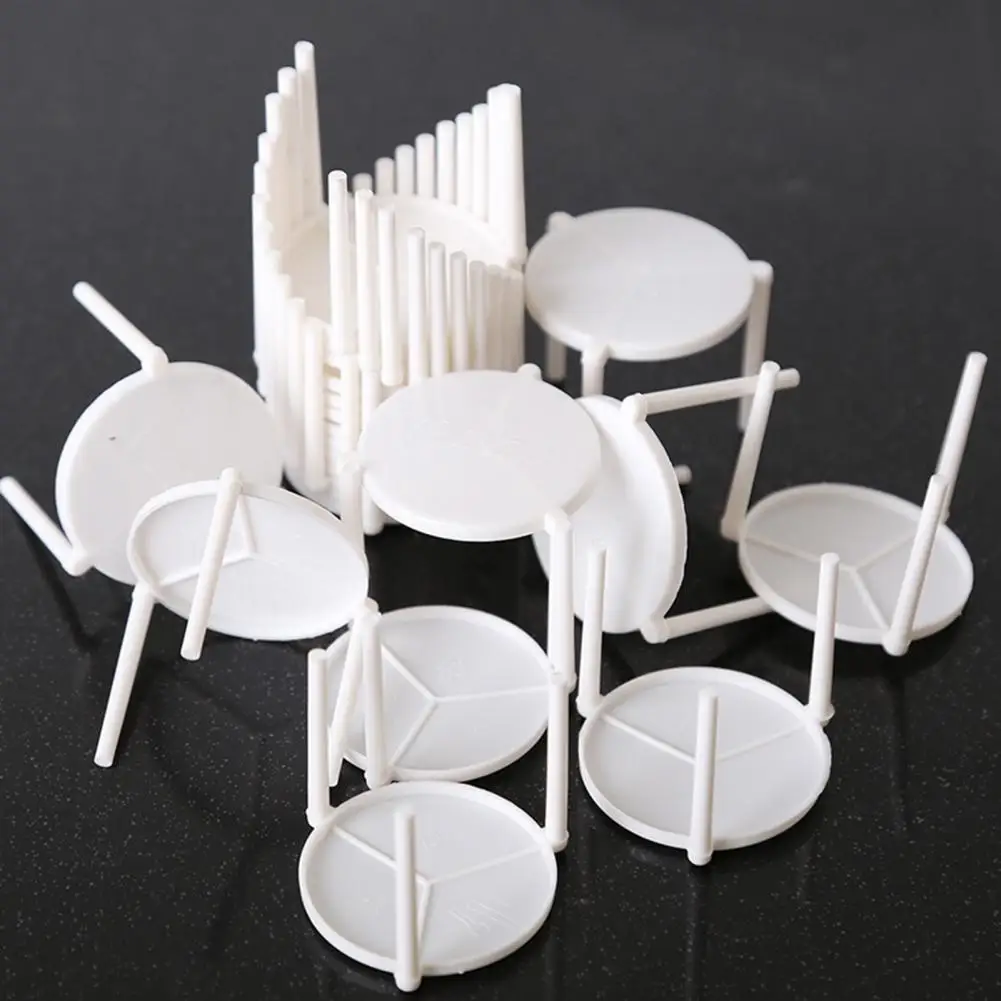 

100Pcs Pizza Saver Stands Fixing Rack Plastic Takeaway Pizza Triangle Saver Stands Pizza Packing Tripod