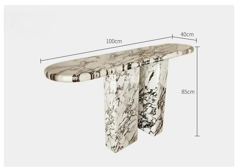

Marble entrance table for home entry, French light luxury small apartment entrance table against the wall
