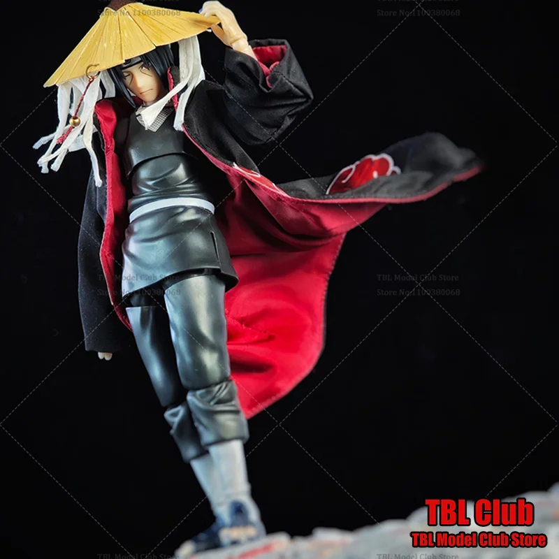 

1/12 Scale Male Clothes NARUTO Uchiha Itachi Konoha Ninja Village Writing Wheel Eye For SHF 6-inch Action Figure Soldier Scene