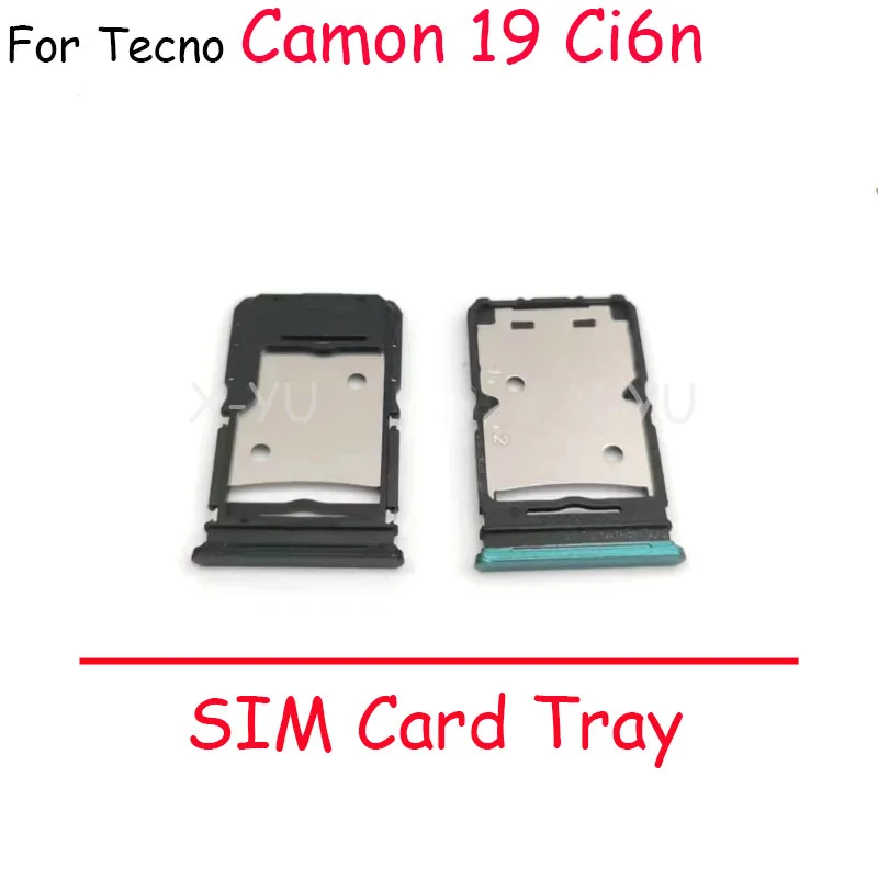 For Tecno Camon 15 18 18P 19 Pro Air CH6 CH7 CD6 CD7 CD8 CI6n Ci8 Ci8n Ci6 Sim Card Slot Tray Holder Sim Card Reader Socket