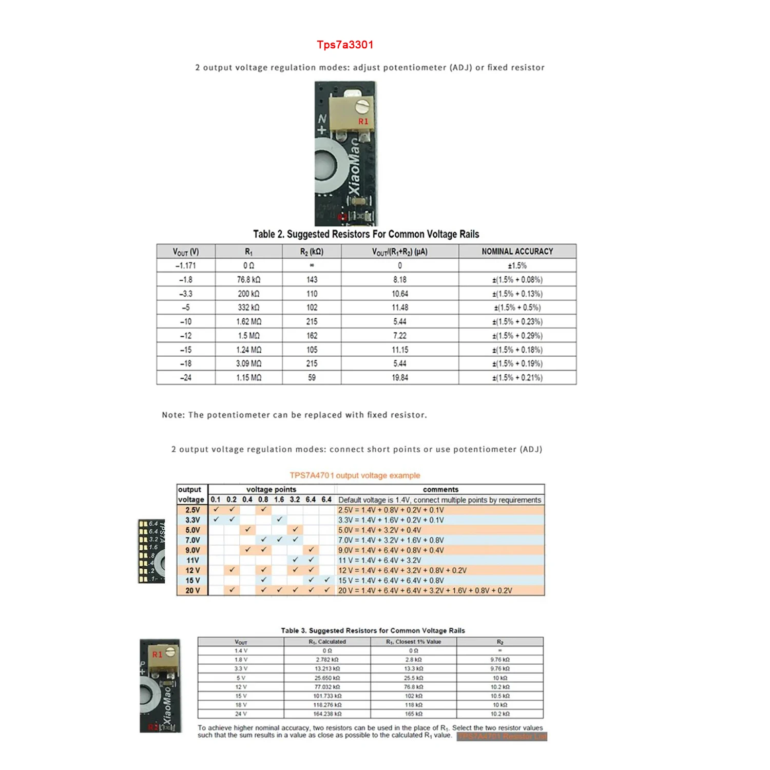 Imagem -04 - Poder do Regulador de Tensão Linear do Dc-dc a Amplificador Ajustável do Decodificador do Áudio do rf Dac Tps7a4701 Tps7a3301 3v 5v 12v 15v 19v 24v 1a