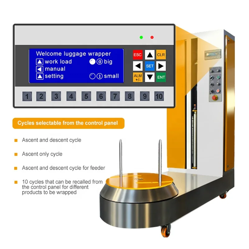 Full Automatic Intelligent Stretch Film Airport Luggage Wrapping Machine