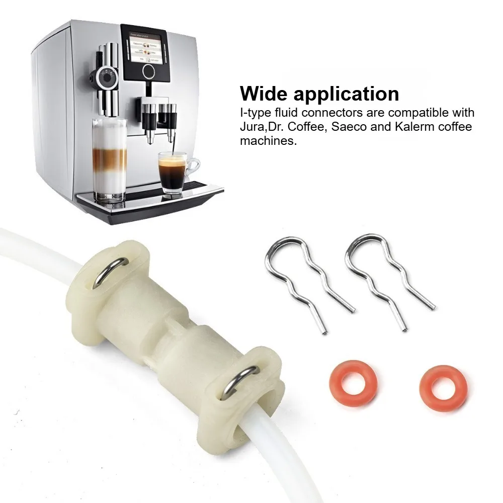 I-Shaped Fluid Connector Water Line Adapter for Coffee Machine Compatible with Jura Dr.coffee SAECO and Kalerm Coffee Machines