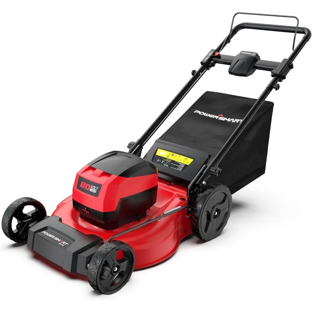 

80V 21in Cordless Push Lawn Mower,Brushless Battery Lawn Mower with 6.0Ah Battery and Charger