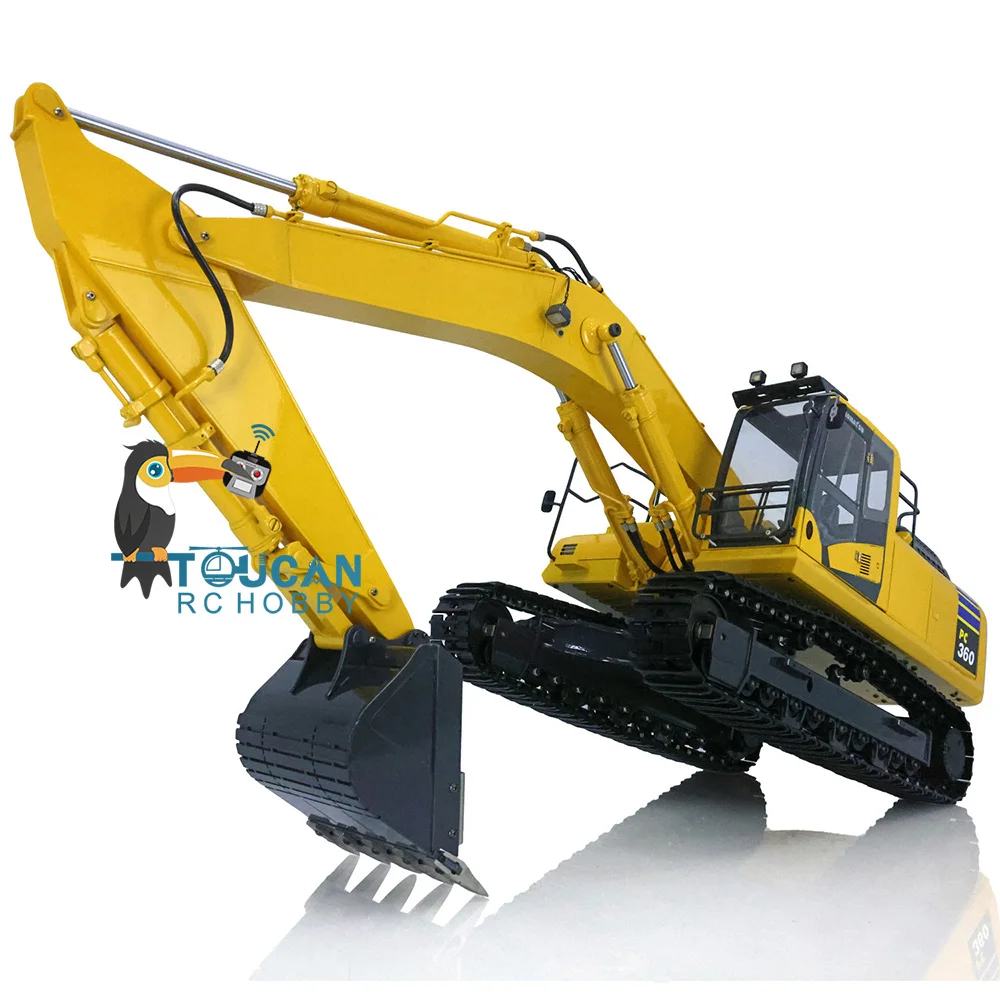 Toys 1/12 Pc360 Dim P3-11 RC Excavator Metal Hydraulic Light System Motor Servo Toucan Earth Digger Truck Th20443-SMT2