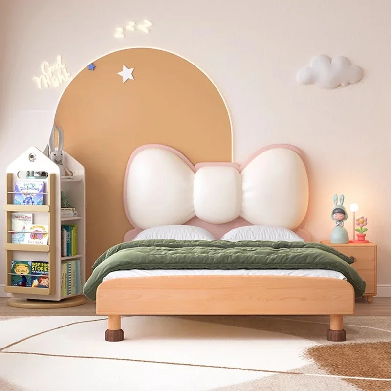 

Cute Princess Childrens Double Bed Nordic Pretty Pink Queen Storage Bed Loft Comferter Cama Matrimonial Bedroom Set Furniture