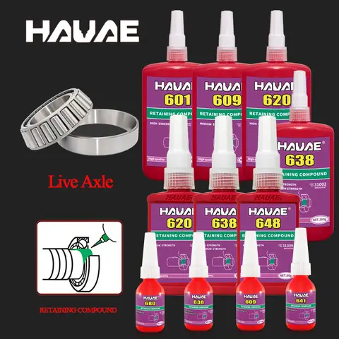 loctitit 601 603 609 620 638 648 680 Glue High strength RETAINING COMPOUND Anaerobic glue bearing cylindrical retaining adhesive
