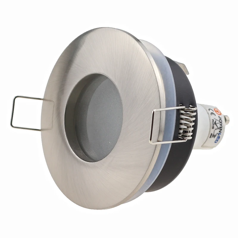 Imagem -05 - Liga de Zinco Recessed Branco Níquel Cromo à Prova Dmrágua Gu10 Mr16 Ip65 Redondo Led Teto Downlight Suporte do Quadro do Dispositivo Elétrico para o Banheiro