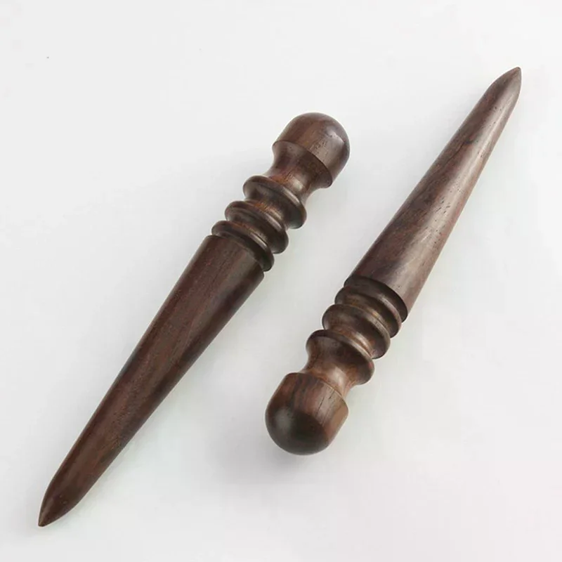 /PFU/Wooden Leather Edge Burnisher DIY Handmade Leathercarft Sandalwood Leather Polishing Tool Wood Polishing Stick 1Pc