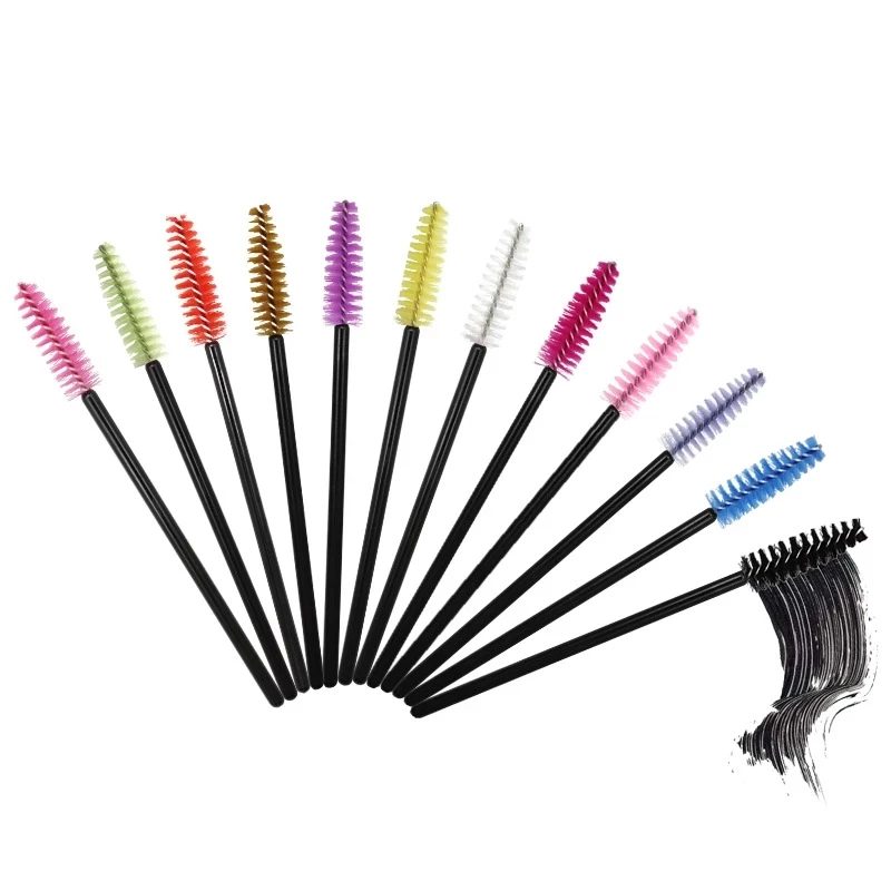 50pcs Eyelash Brush Extension Disposable Eye Lashes Make Up Brushes Eyebrow Mascara Wand Applicator Flexible Can Bent