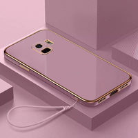 For Samsung S9 Case Galaxy S9+ Luxury Square Plating Galaxy S9 Plus Phone Case ShockProof Soft TPU Silicone s9 Back Cover Fundas