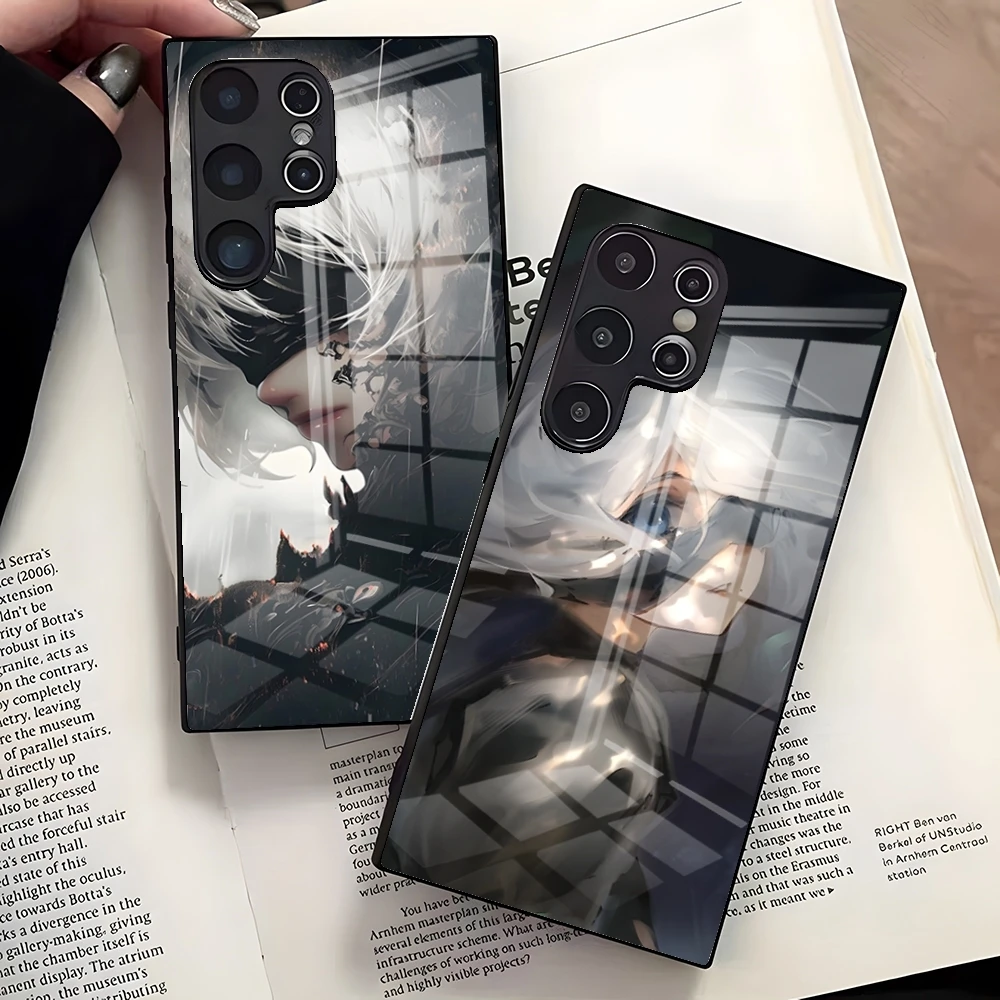 Game NieR Automata Phone Case For Samsung S25 Edge Ultra S23 S22 S21 S20 Ultra Plus S24 Fe A54 A53 A25 Glass Cover