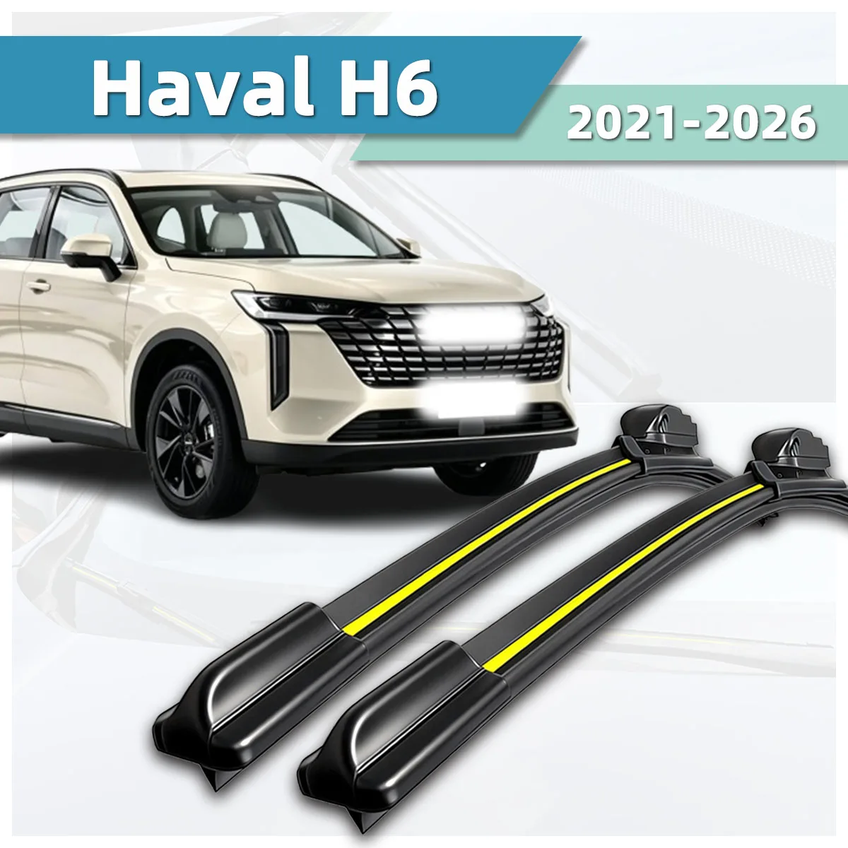 

Suitable For Great Wall Haval H6(2021-2026)Wipers Natural Rubber All-Weather High-Definition Silent Durable Car Windshield Wiper