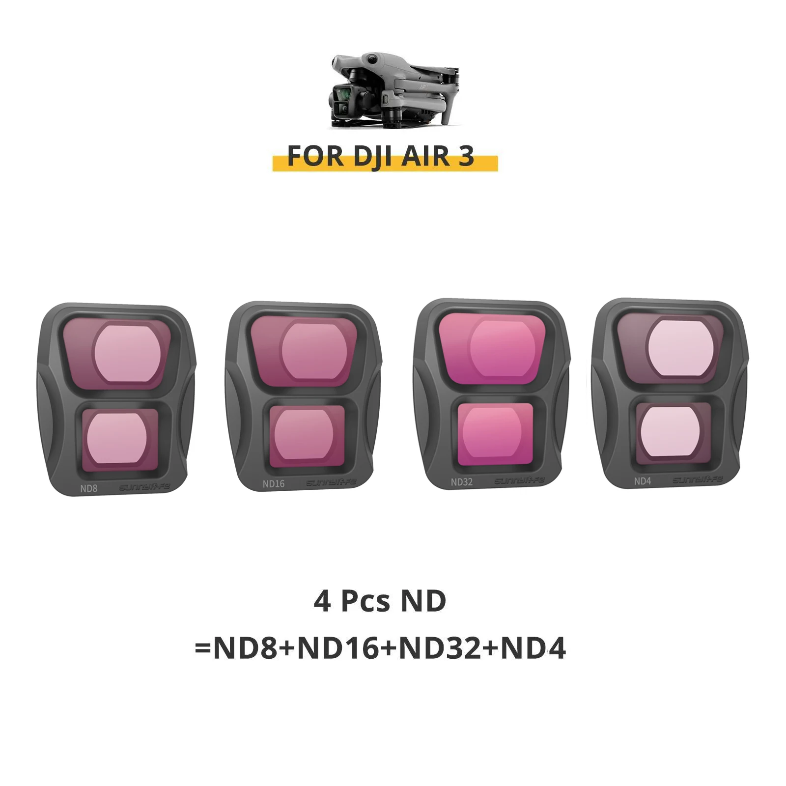 Filter for DJI Air 3 UV ND Adjustable CPL Aluminum Alloy Frame Professional Optical Glass ND4 8 16 32 Drone Filters Accessories