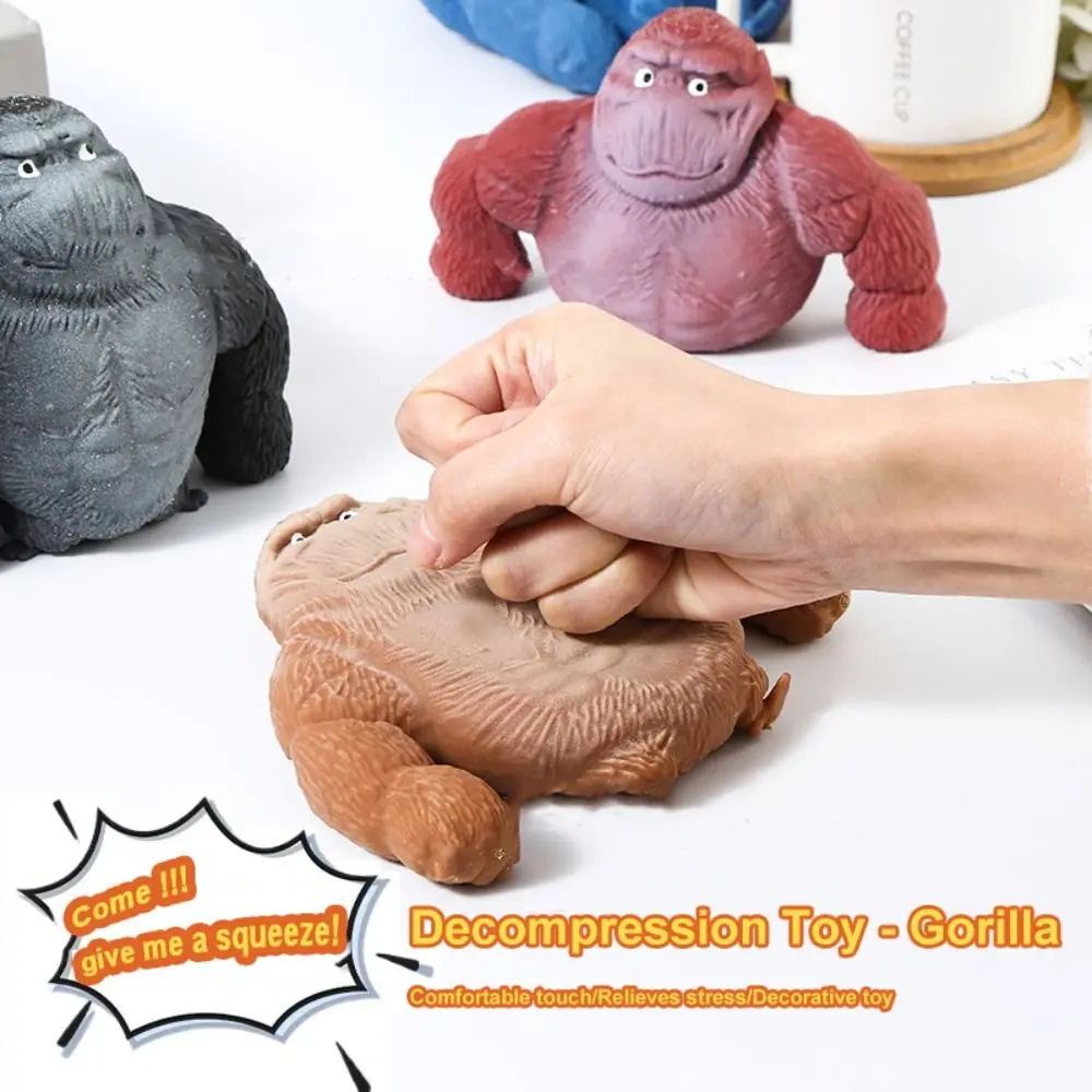 Soft Glue Gorilla Toys Orangutan Stretch Squeezing Monkey Toys Soft Rubber Elastic Squeeze Vent Gorilla Doll 9cm Funny Adults