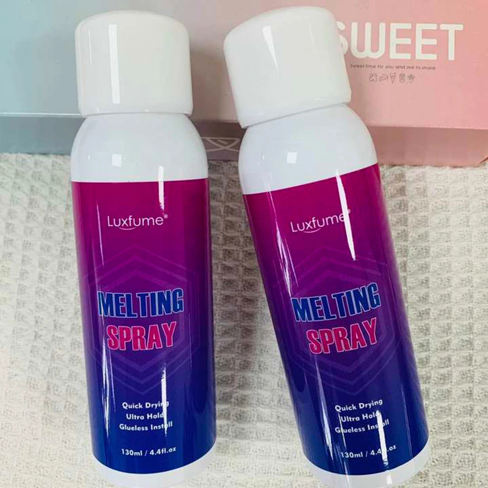 

Melting Spray For Lace Wigs Glueless Install Waterproof Quick Drying Wig Melting Spray Ultra Hold Hair Adhesive For Hairline