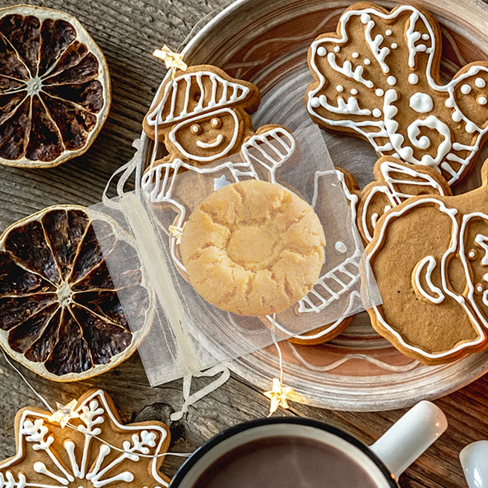 100 قطعة أكياس الأورجانزا الصغيرة الرباط هدية الحقائب للمجوهرات حفل زفاف تفضل الحلوى تخزين أكياس شبكية المرأة الحقيبة الصغيرة