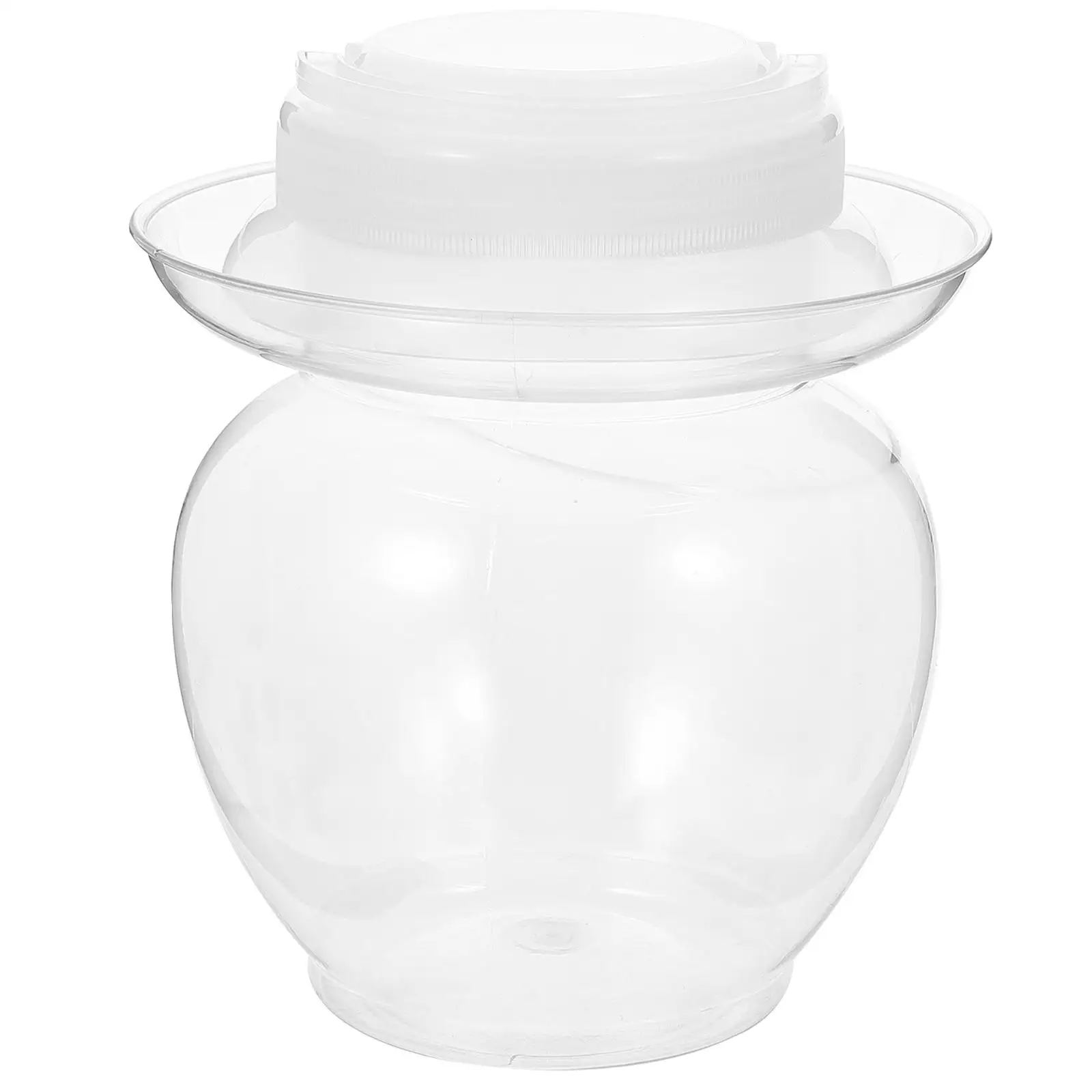 

Plastic Kimchi Jar 1L Clear Fermenting Pickling Storage Container Smooth Sealed Lid Kitchen Vegetable Food