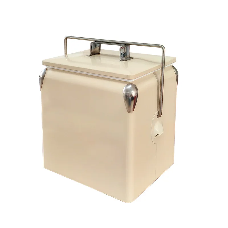 

Double metal plastic small ice bucket, square champagne bucket with lid, small