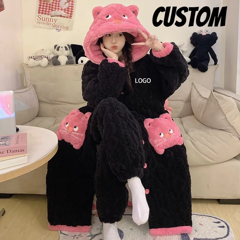 2025-nouveau-automne-hiver-epaississement-dessin-anime-hiver-femmes-en-peluche-pyjamas-costume-mignon-corail-polaire-chaud-homewear-filles-vetements-de-nuit