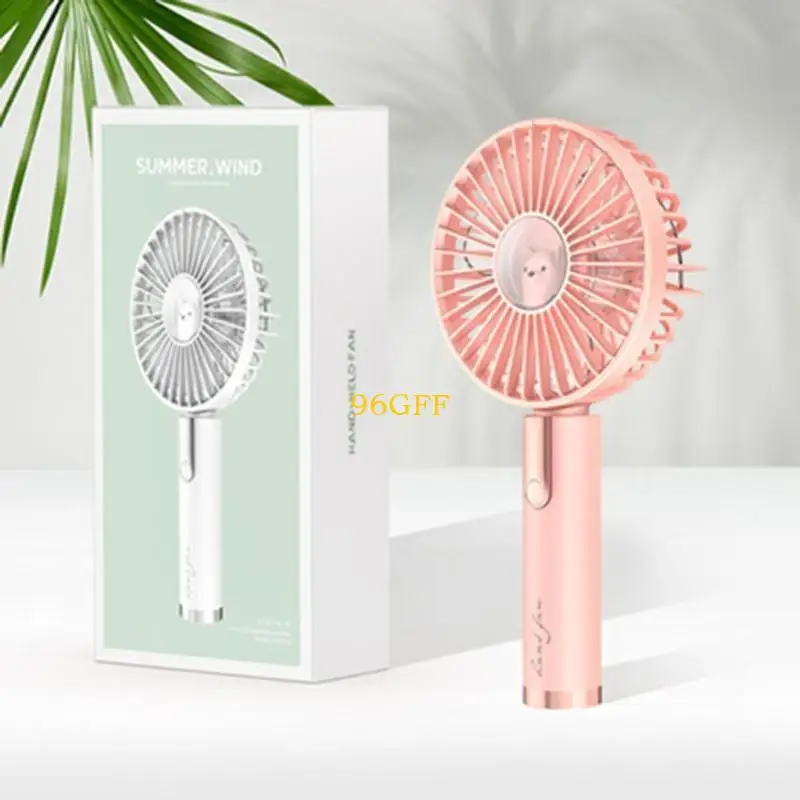 96GF مروحة سطح المكتب Mini Mini Mini مع بطارية USB Fan 3 Speed ​​Mini Handheld Fan