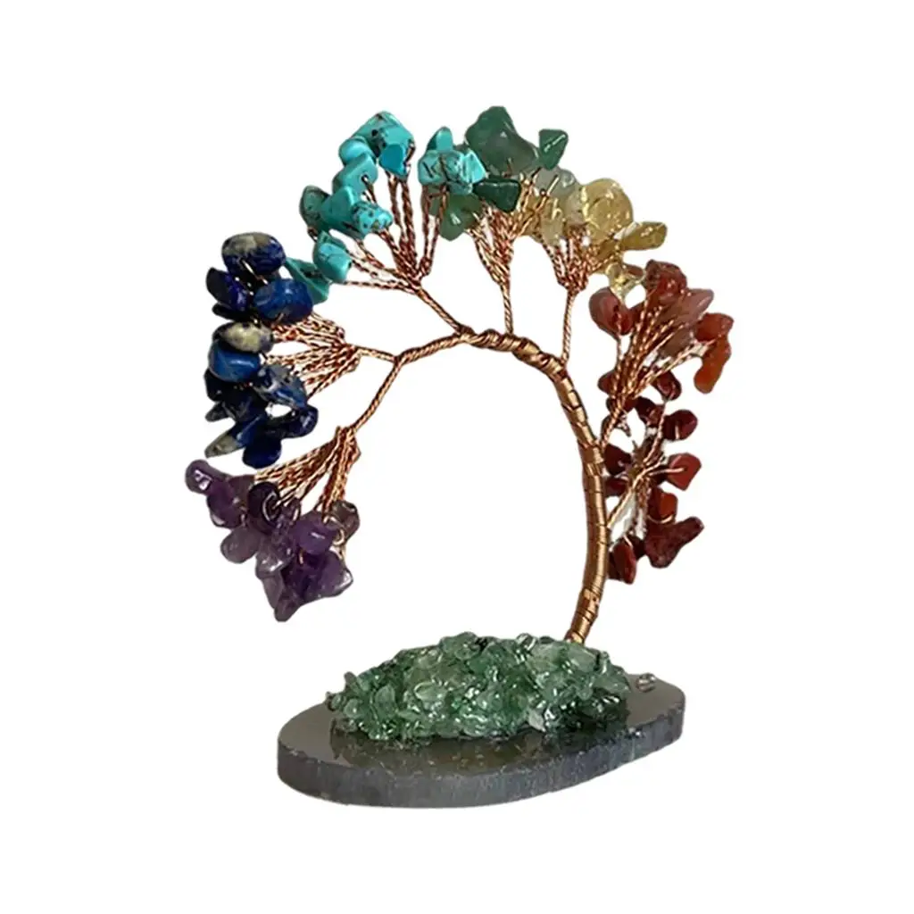 A Variety of Rough Crystals Gemstone Crystal Crystaltears Figurine Wealth Amethyst Money Tree for Home Bonsai