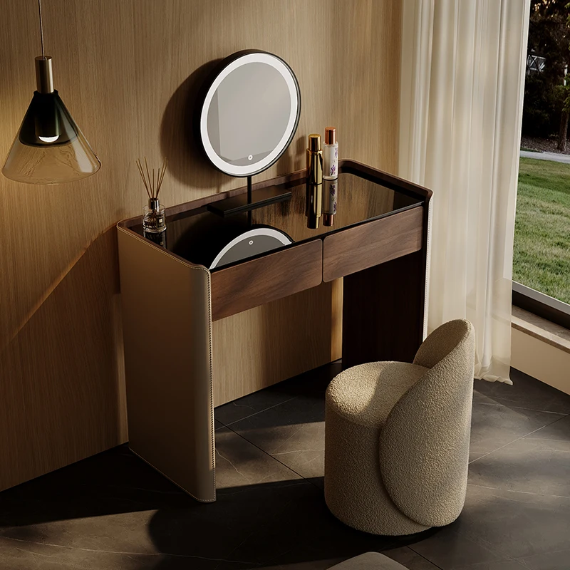 Bedroom light luxury high-end makeup table small apartment modern simple Italian makeup table