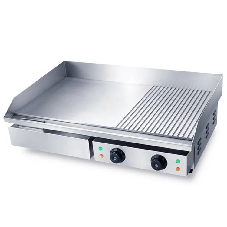 EG-818S Semi-flat Rib Commercial Countertop Electric Grill Machine Limited Time Discount