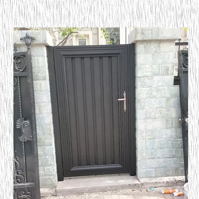 Automatic Opening Aluminum Alloy Swing Gates Modern Design Powder Coated Finish 5 Year Warranty for Outdoor UseCustomizable