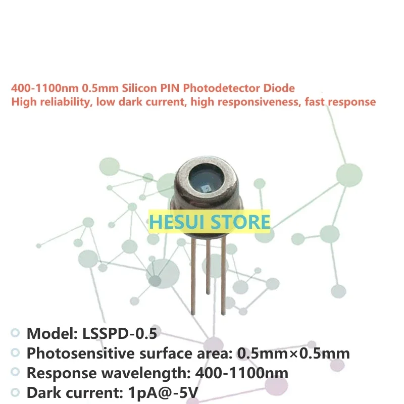 

LSSPD-0.5 400-1100nm 0.5mm Silicon PIN Photodetector Diode High Responsivity Low Dark Current