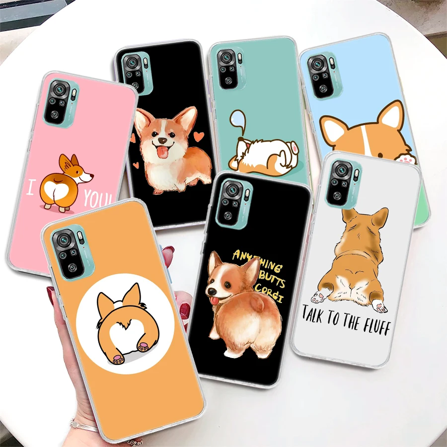 Cartoon Corgi Super Cute Dog Phone Case For Xiaomi Redmi 9 9A 9C 9T 10 10A 10C 12 12C 8 8A 7 7A 6 6A S2 K20 K40 Pro Soft Silicon