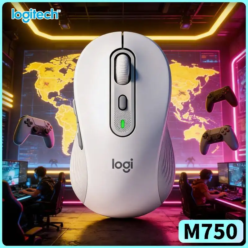 Silent M750 Signature Mouse - 90% Noise Reduction, Soft Thumb Rest Pad, 20-Month Battery, Study Work Helper Tool