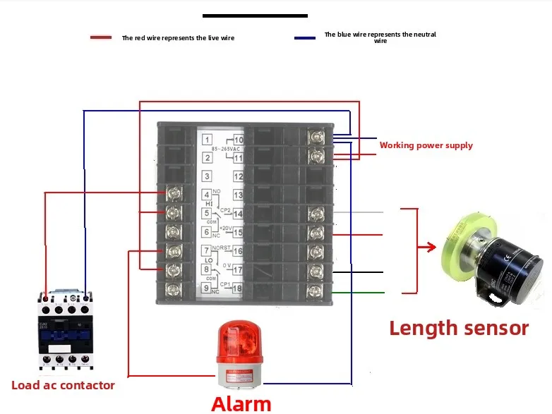 High-precision electronic double digital display plus/minus counting meter with roller encoder, meter wheel alarm set