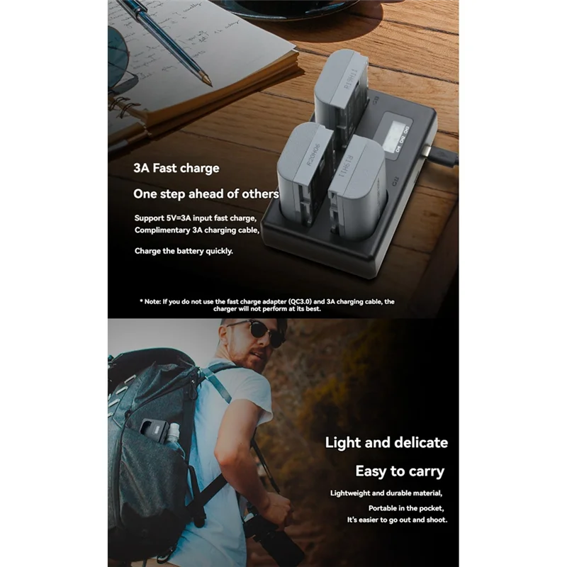 캐논 EOS 5D Mark II Mark III Mark IV 5D SR 60D 60Da 6D 70D 7D R5 R6 용 LP-E6 LP-E6N 트리플 슬롯 배터리 충전기