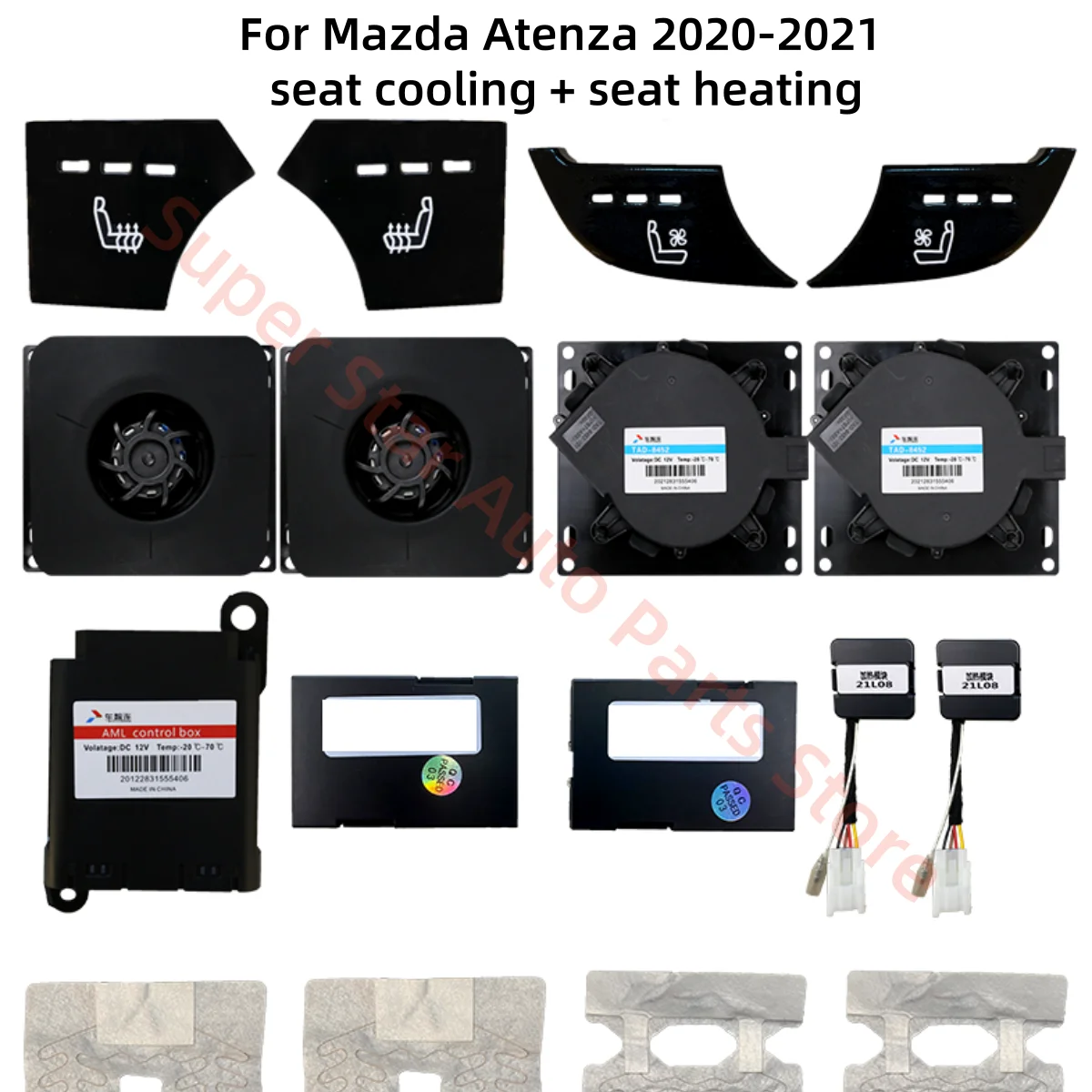 For Mazda Atenza 2020-2021 Seat Cooling Seat Heating Car Modification Parts Seat ventilation Vehicle-mounted fan Car accessories