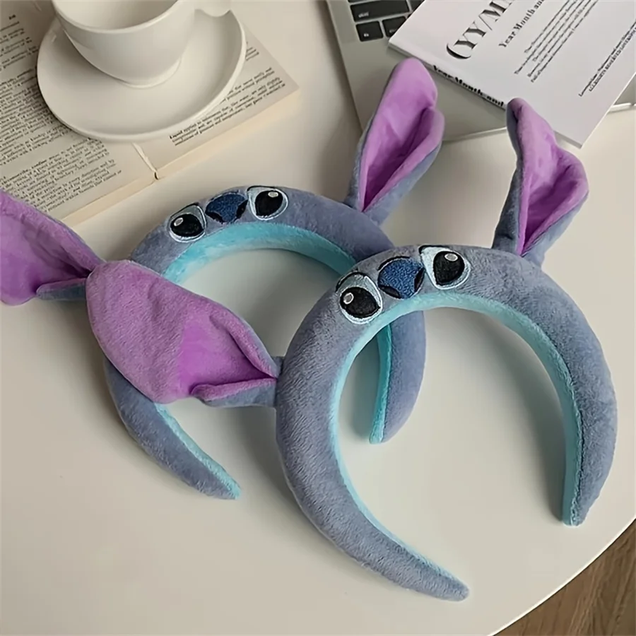 1pcs Lovely Stitch Plush Head Band Cartoon Anime Stitch Head Hoop Suitable For Women Wear Party headwear