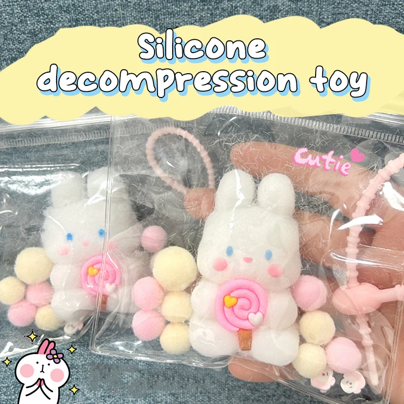 Cartoon Toy Sheep Rabbit Mochi Soft Rubber Toy Cute Dog Pinching Slow Rebound Decompression Vent Toy Stress Release Gift