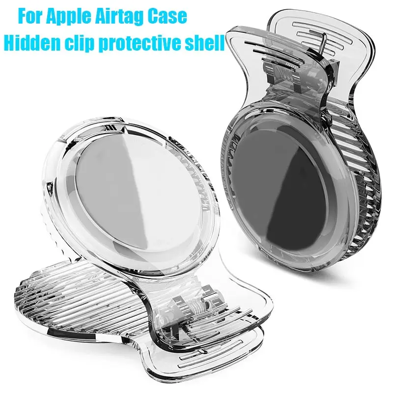 For AirTag Holder with Clip Spring Loaded for Air Tag Tracker Protective Case for Attach to Backpack Clothing Luggage