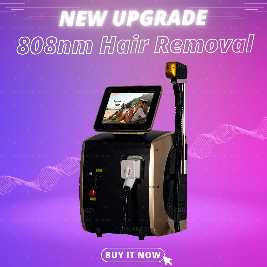 808nm Permanent Painless Hair Removal Machine 2000W 755 808 1064nm Beauty Supplies Salon Skin Rejuvenation Equipment